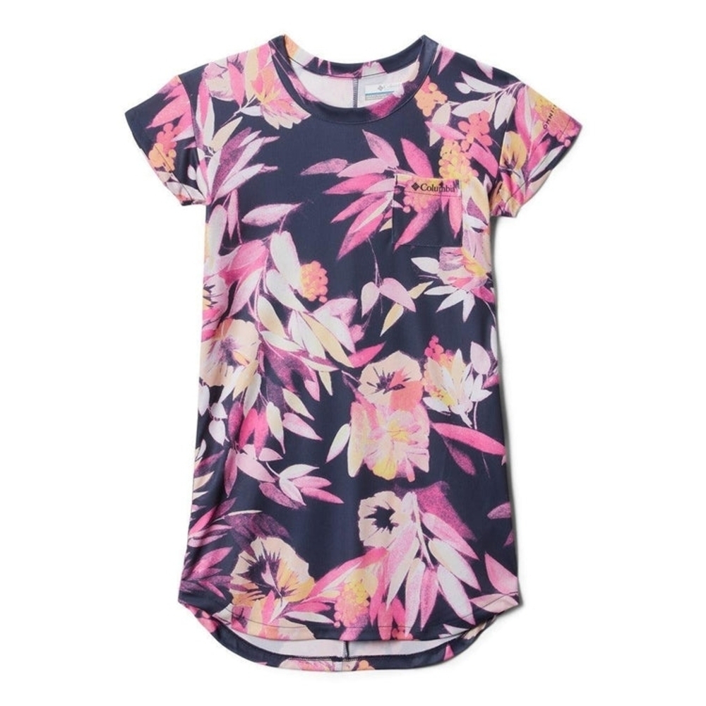 Columbia Youth Parker Ridge Floral Tshirt Dress Size Large 14-16